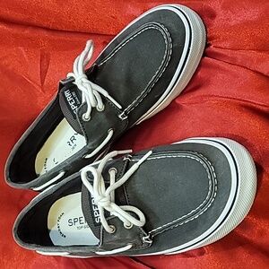 SPERRY TOPSIDER Bahama Boat Shoe Charcoal grey sz10 EUC